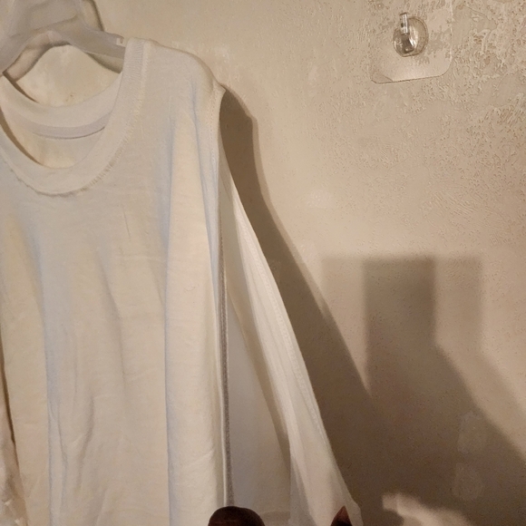 Spirit Jersey Ovrszd White Cutout Shoulder Shirt Sz XXL Unisex NWOT spot - Picture 7 of 11